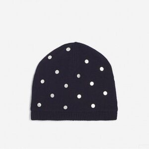Jacadi Paris Dark Blue Kids Hat with Silver Dots size 51cm/3A
